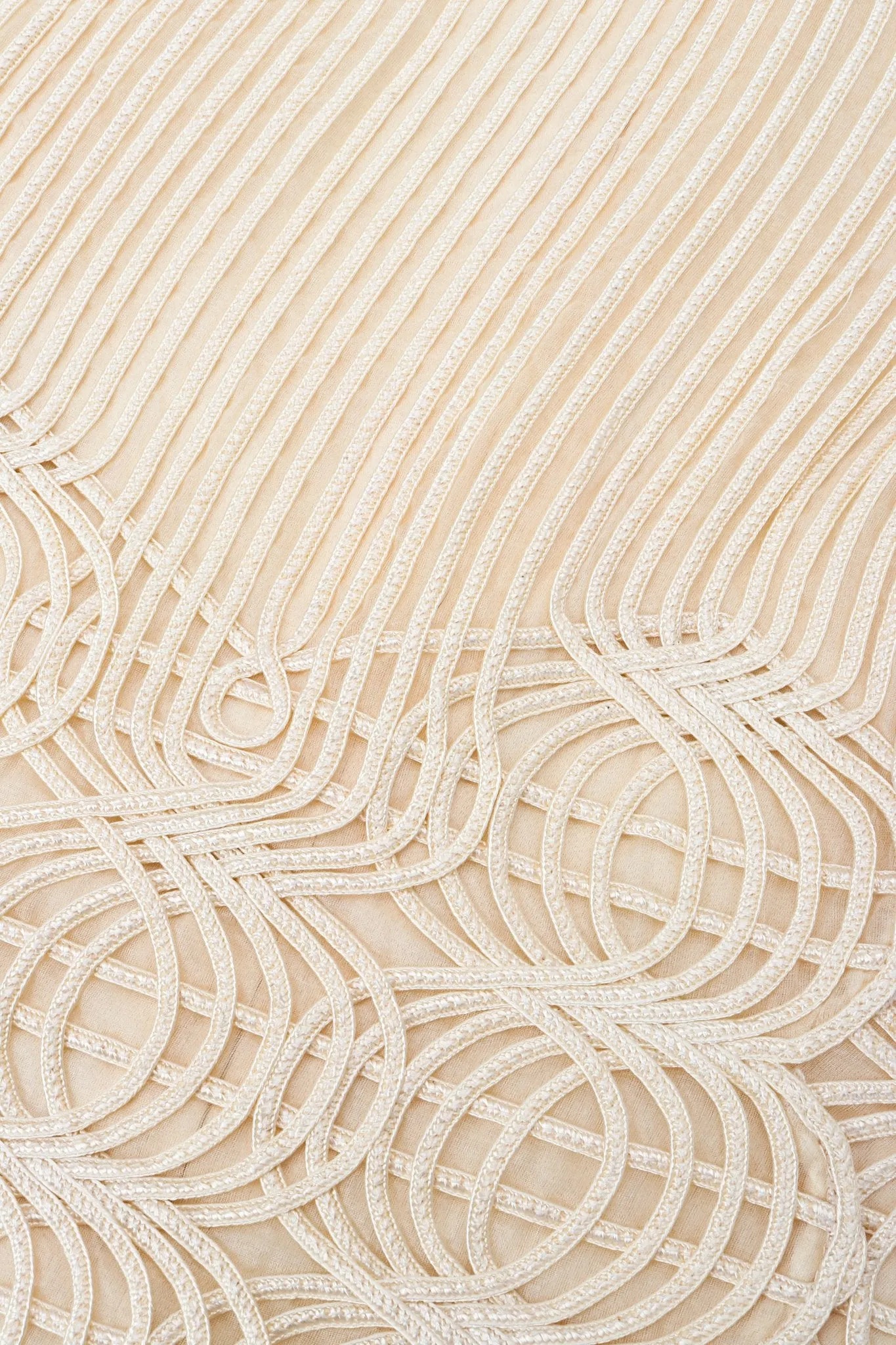Embroidered Overlay Shell Top