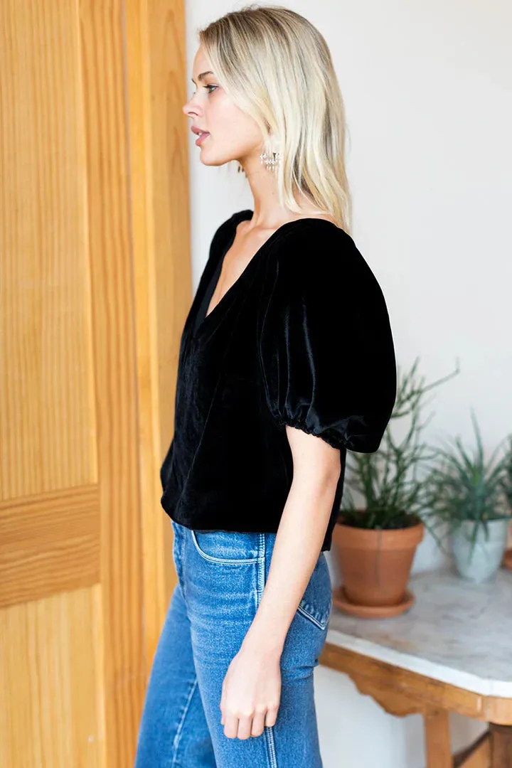 Emerson Fry - V Top (Black Silk Velvet)