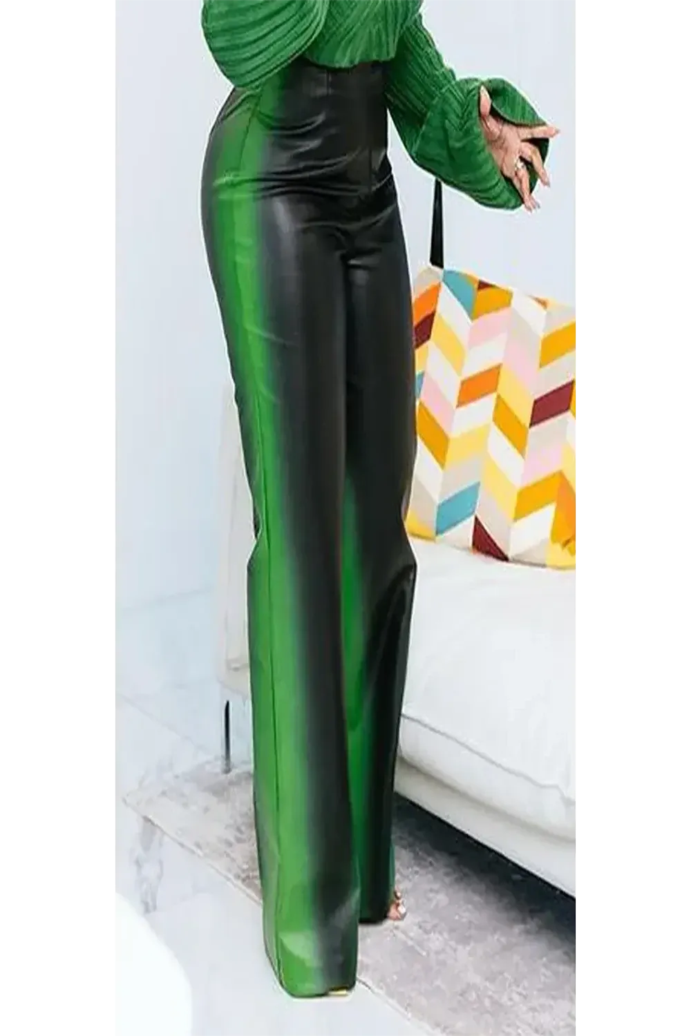 Faux Leather Gradient Pants
