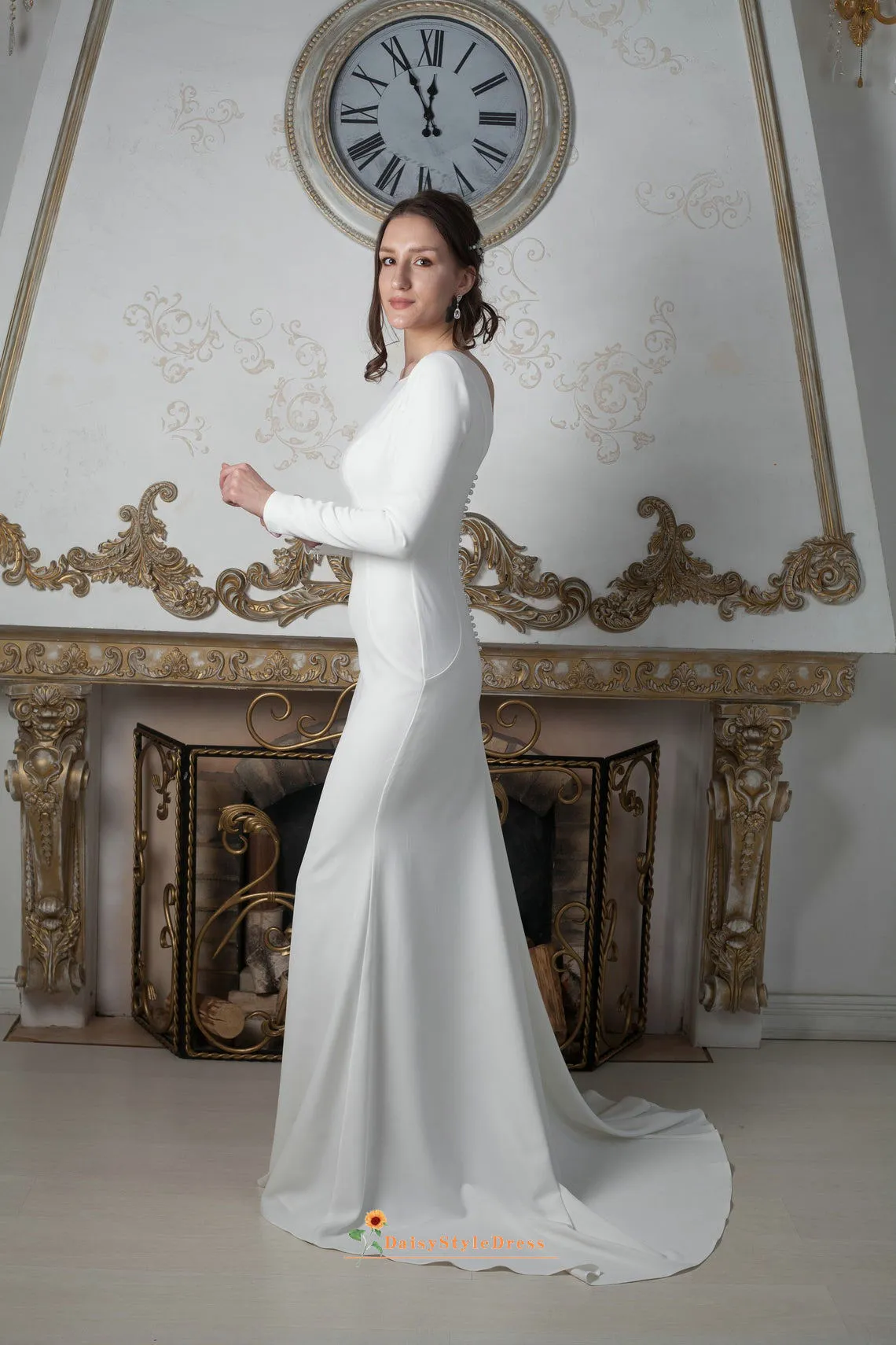 Fitted Long Sleeve Wedding Dress