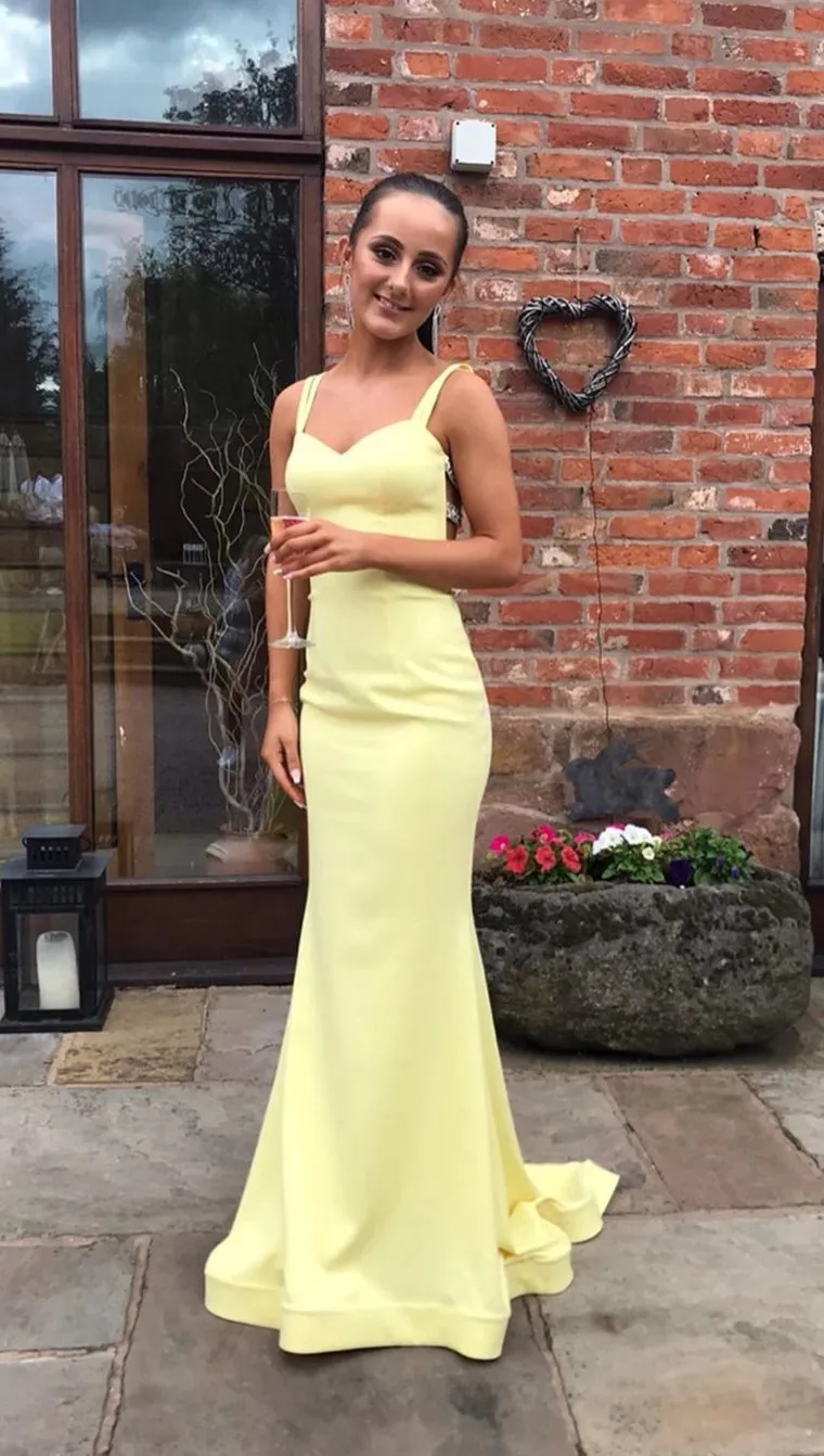 Fitted Yellow Prom Dress