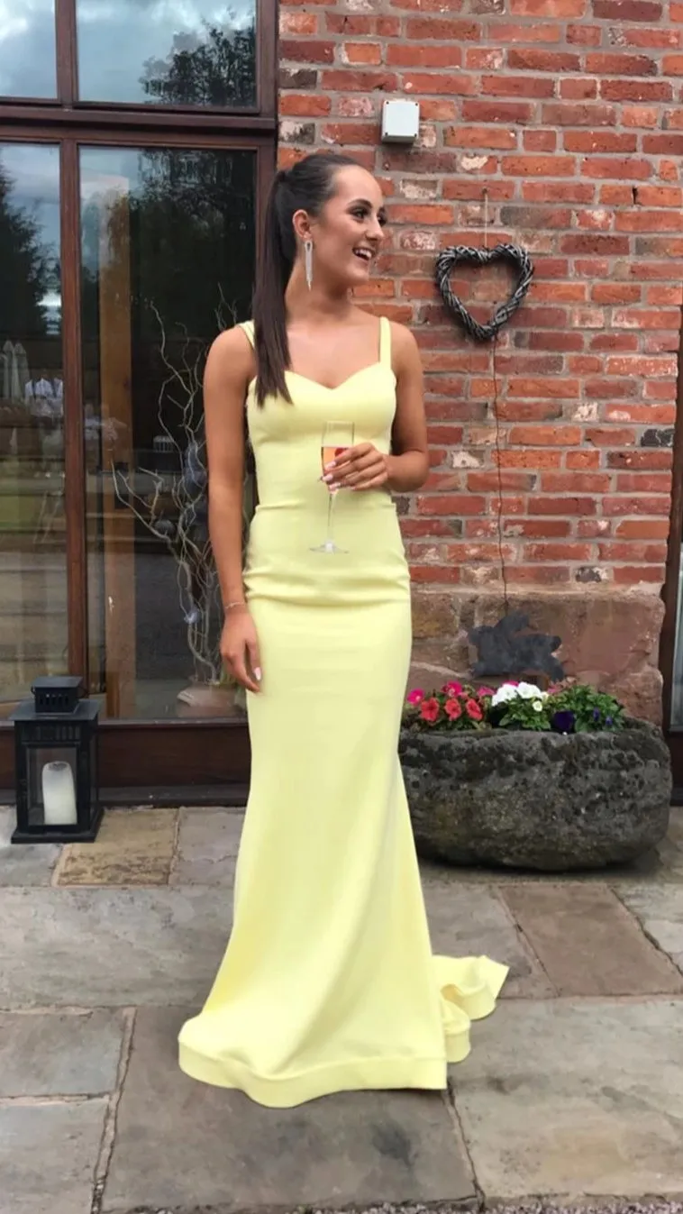 Fitted Yellow Prom Dress