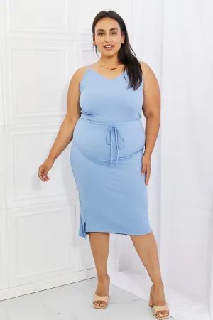Flatter Me Midi Dress- Pastel Blue*