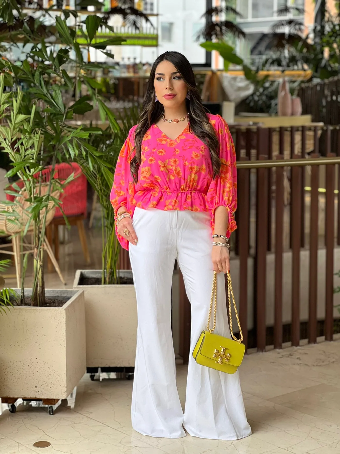 Floral Ways Balloon Sleeve Blouse