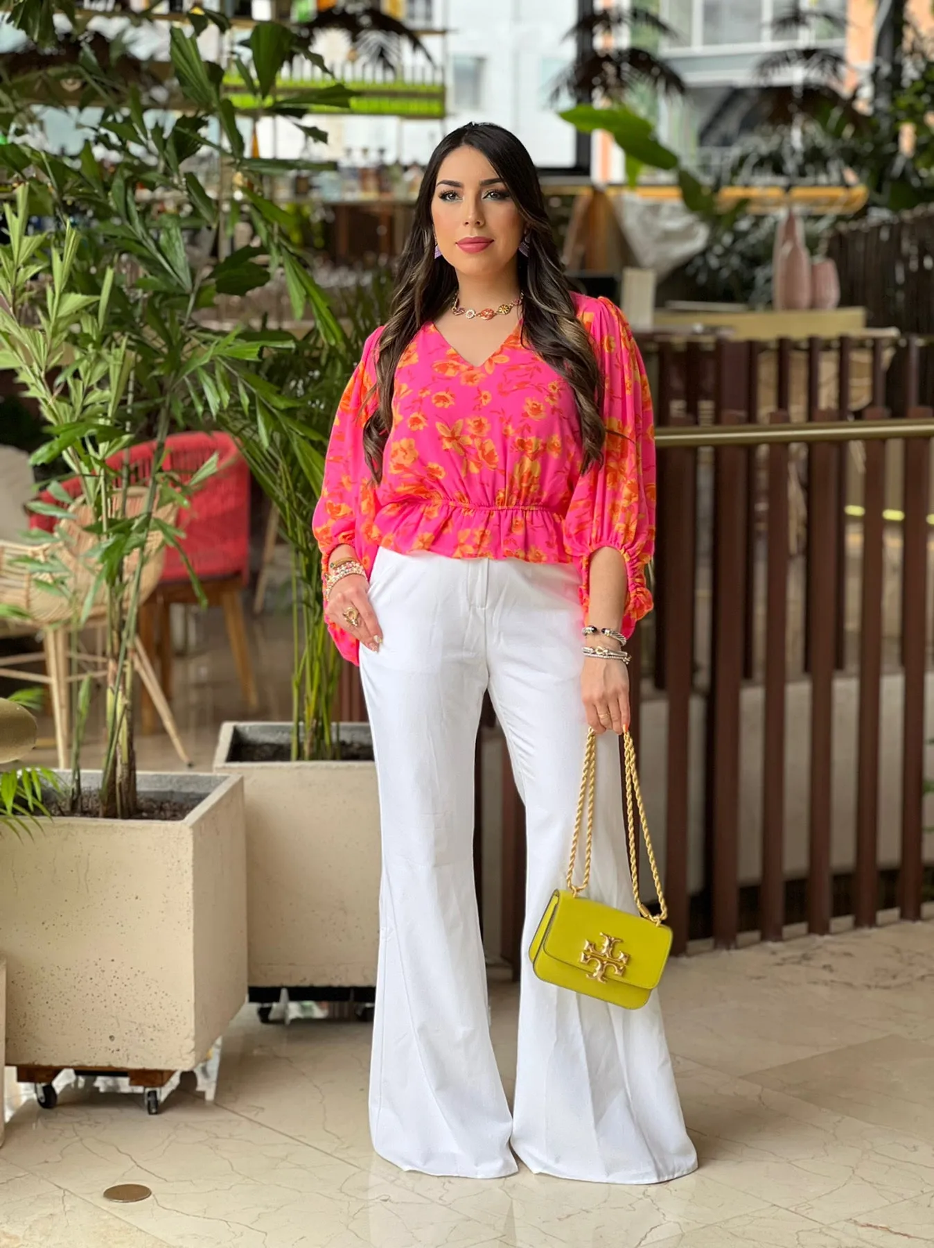 Floral Ways Balloon Sleeve Blouse