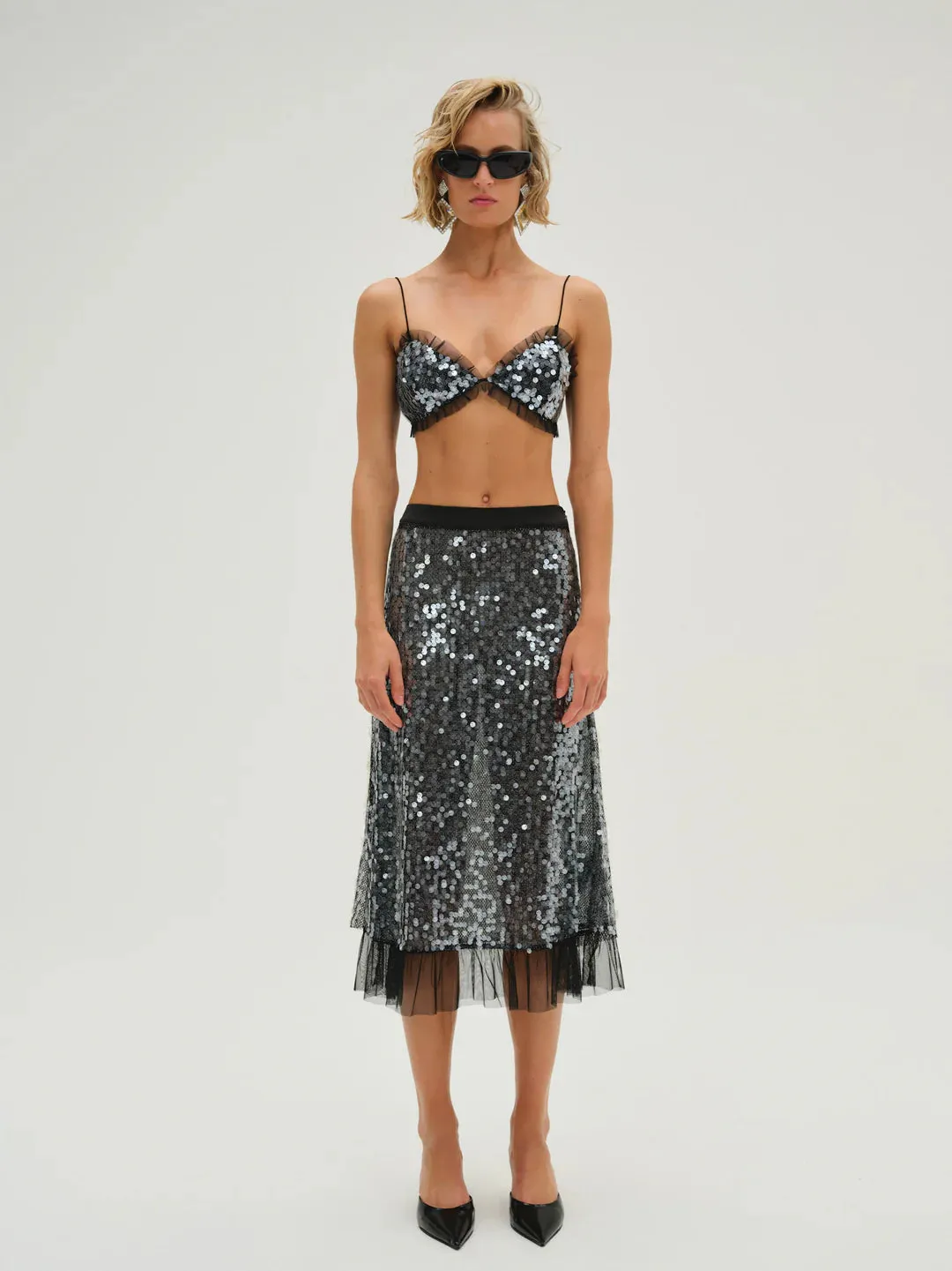For Love & Lemons Christelle Midi Skirt