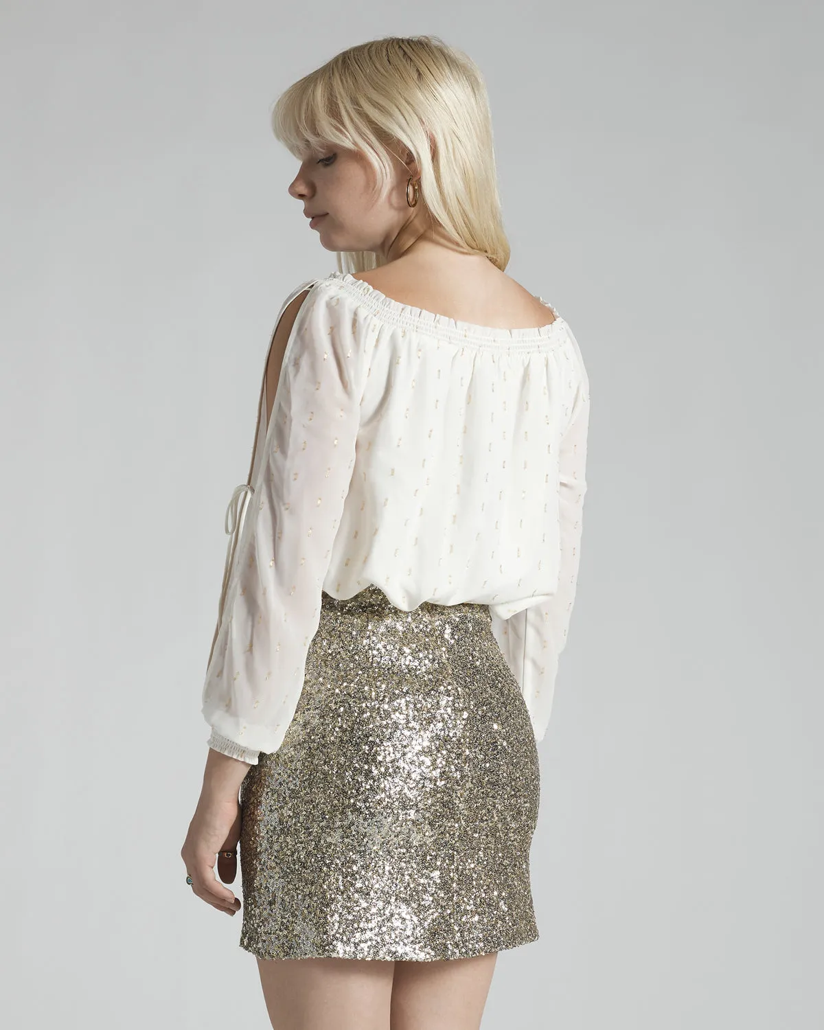 For Love & Lemons - Eloise Sequin Mini Skirt - M