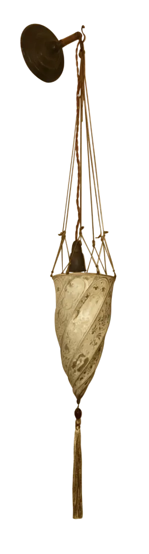 Fortuny Silk Pendant Light or Sconce - Original, Early