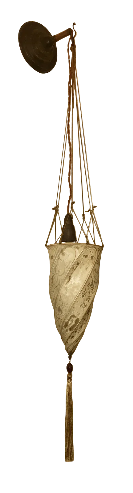 Fortuny Silk Pendant Light or Sconce - Original, Early