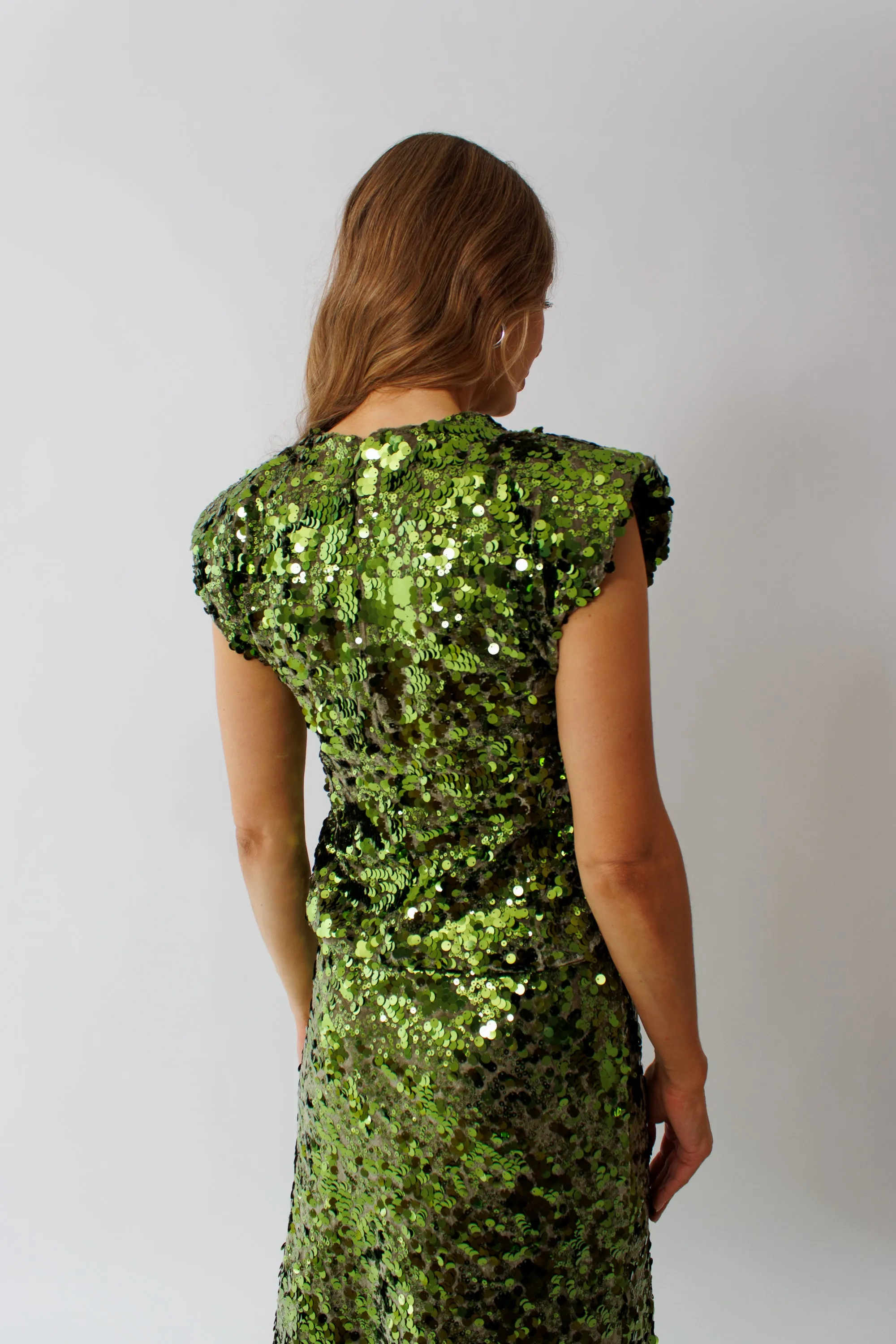 Ganni Velvet Sequins Blouse