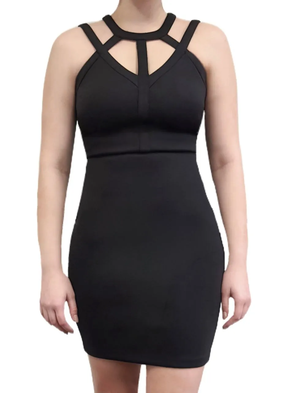 GUESS Women's Black Stretchy Sleeveless Pencil Dress #GDJP NWT
