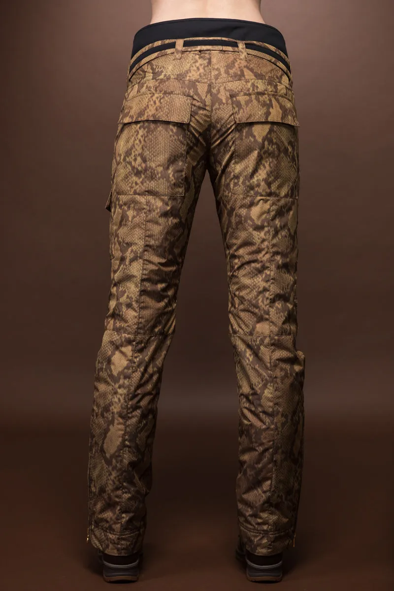 Gwenn Leather Python Print Ski Pants