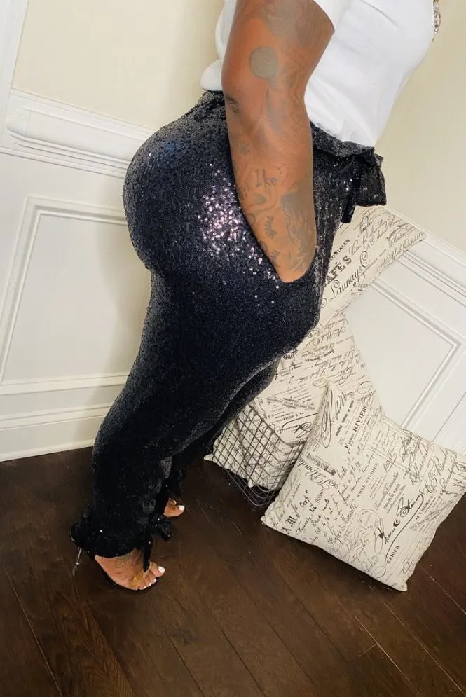 HammerTime Sequin Pants - Black