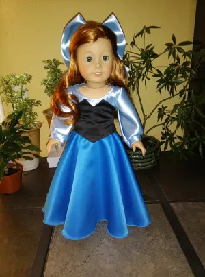 Handmade Princess Ariel (Little Mermaid) Inspired Blue Dress outfit for American Girl Doll