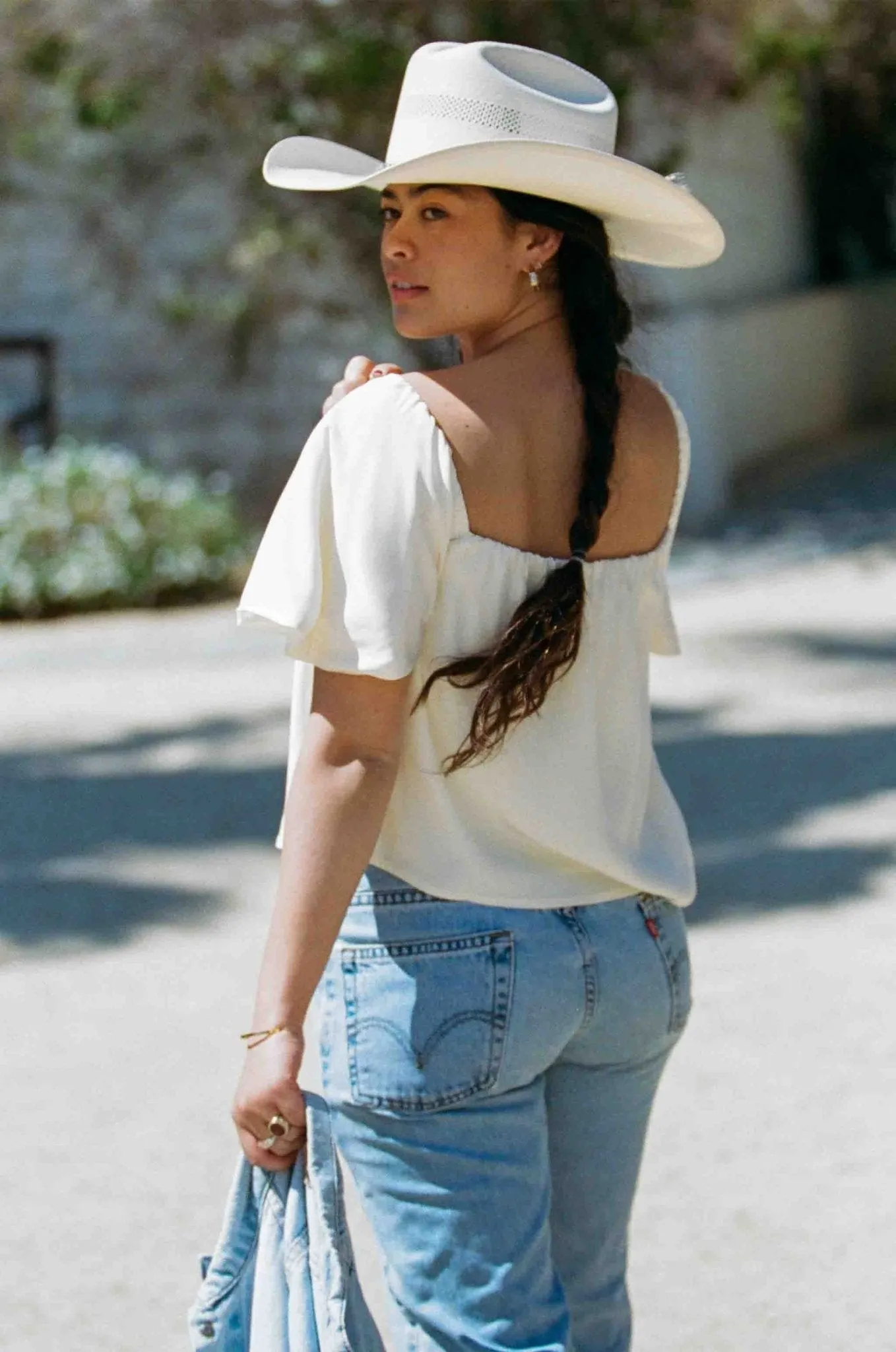 Harlow Top | Ivory silk blouse