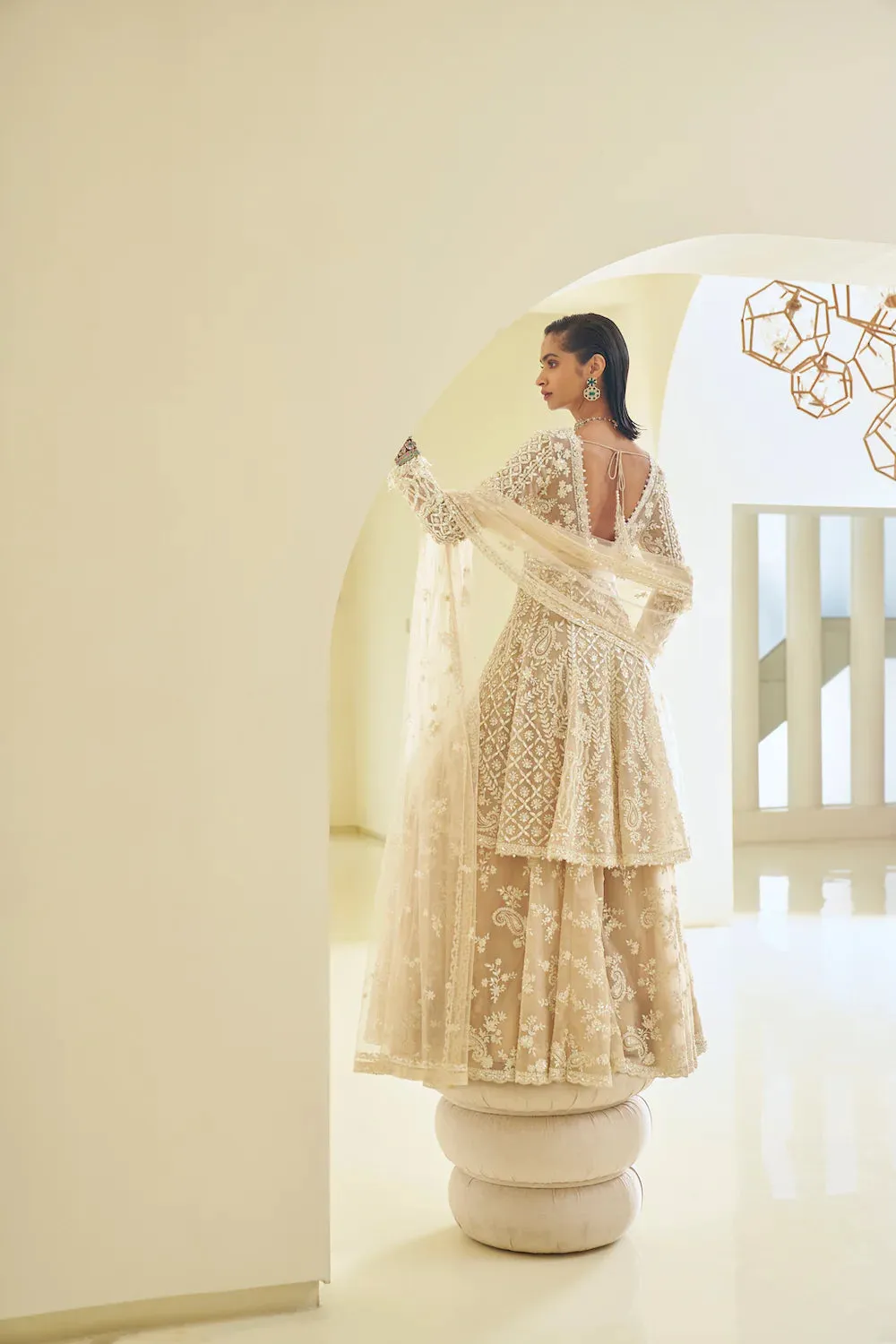 High-Low Dori Sharara Set