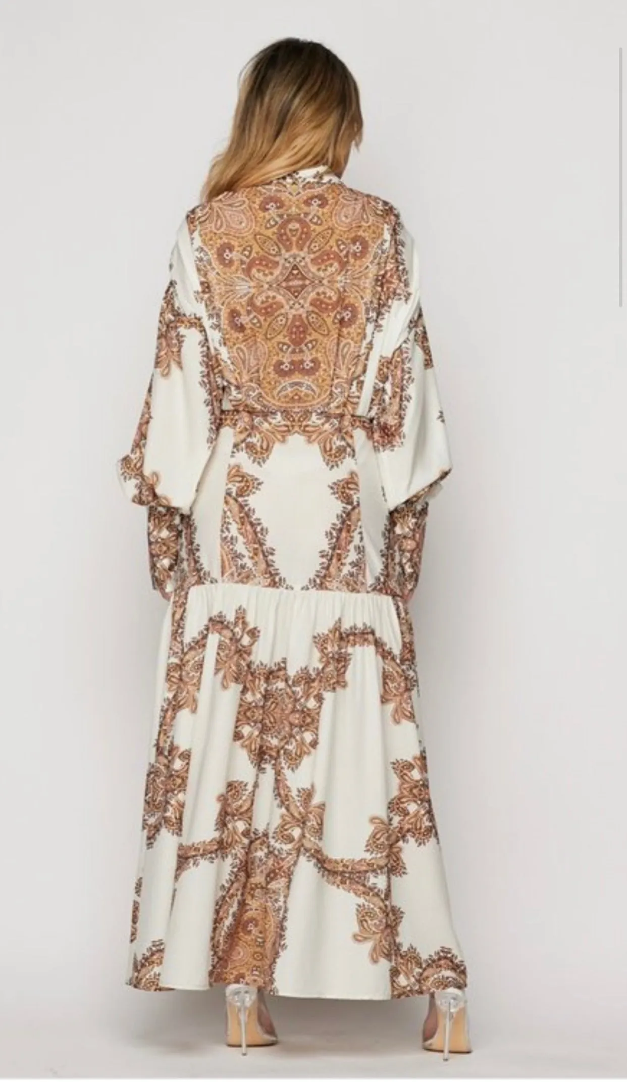 Hippie Vibez Bandanna Print Maxi Dress