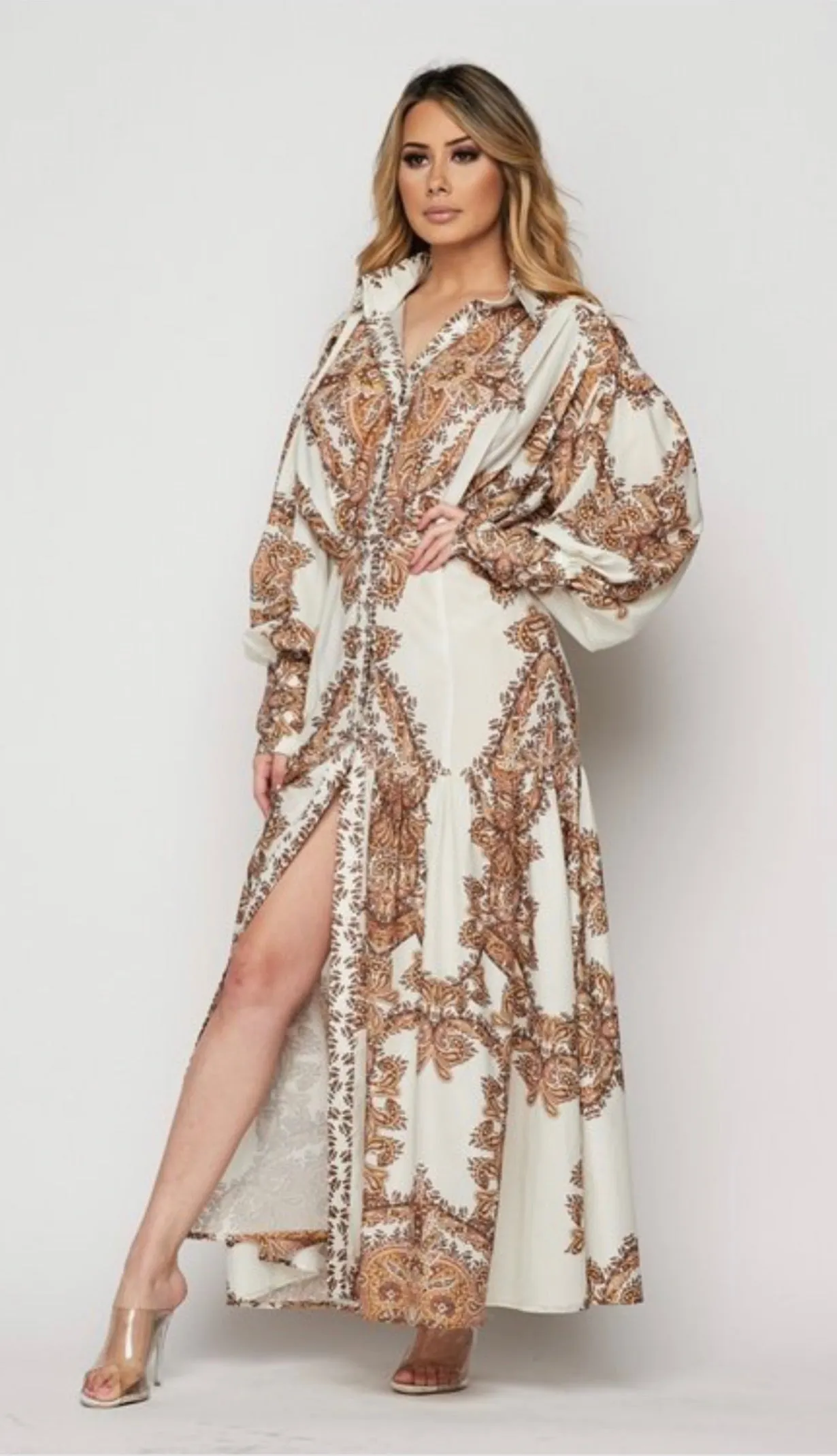Hippie Vibez Bandanna Print Maxi Dress