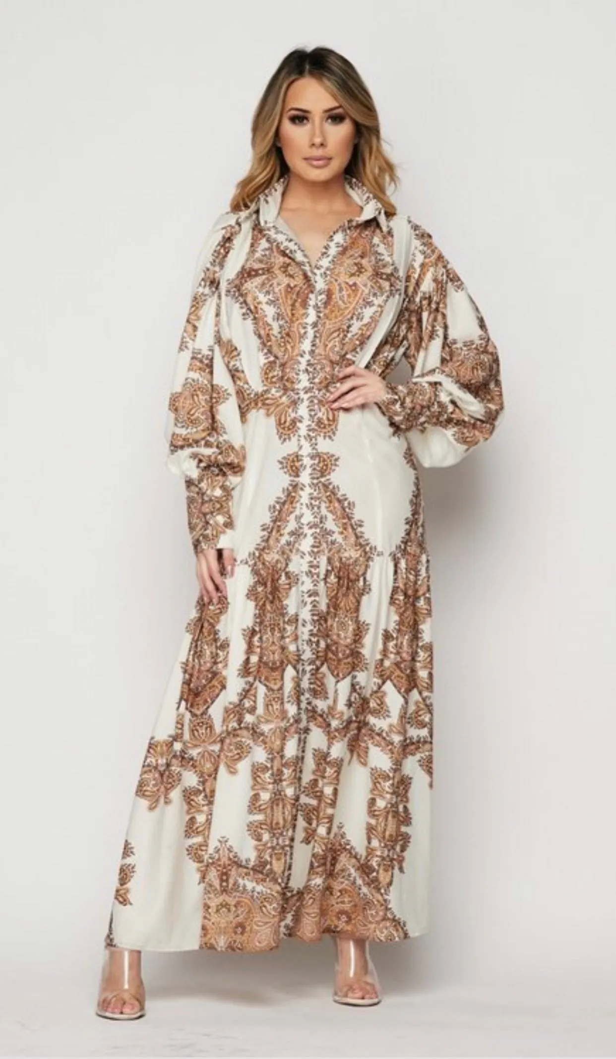 Hippie Vibez Bandanna Print Maxi Dress