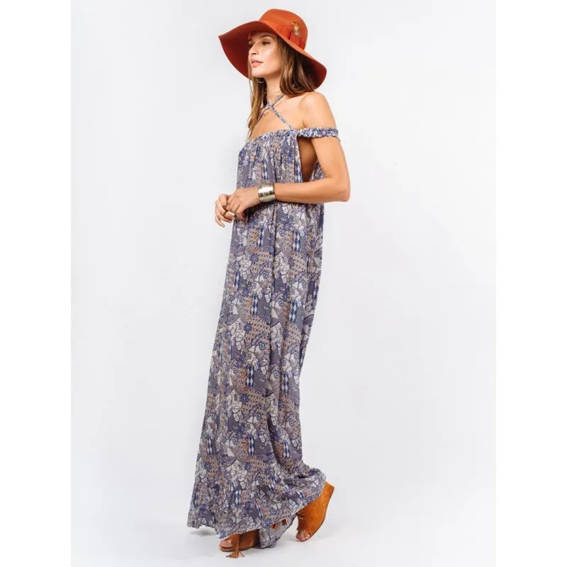 Indah Etta Maxi Dress | Blue Batik