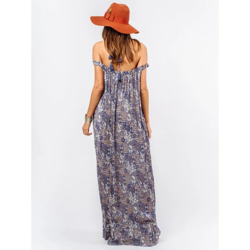 Indah Etta Maxi Dress | Blue Batik