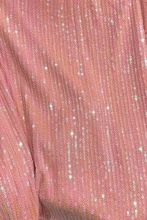 Iridescent Pink Sequin Mini Skirt 3/22/24 8339