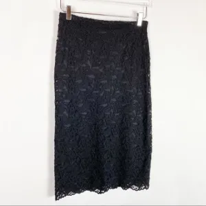 ISABEL de PEDRO BLACK LACE TUBE SKIRT NWT 6