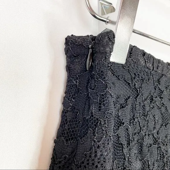 ISABEL de PEDRO BLACK LACE TUBE SKIRT NWT 6