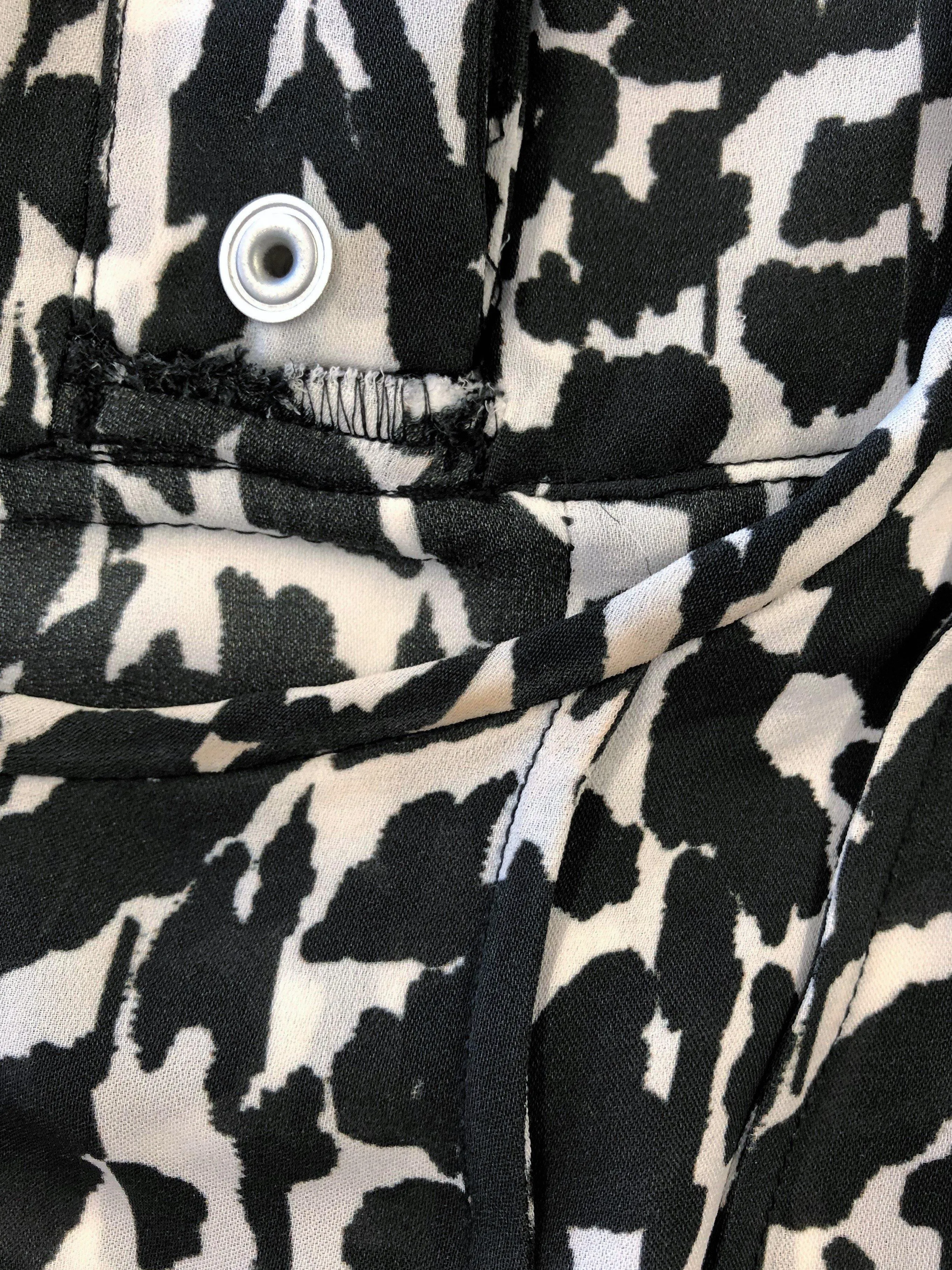 Isabel Marant Blouse Moss White/Black Leopard Print Silk Size 38 Sleeveless Top
