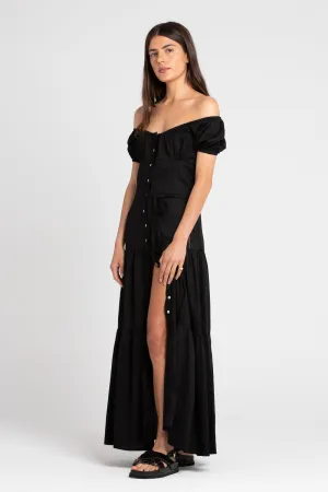 Isabella Off The Shoulder Dress Black