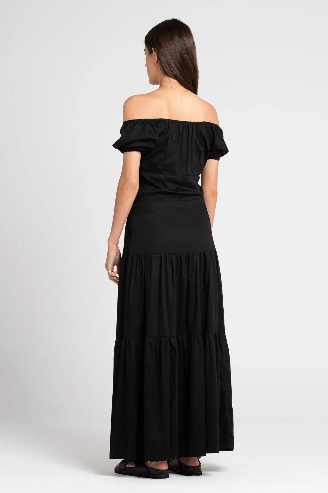 Isabella Off The Shoulder Dress Black