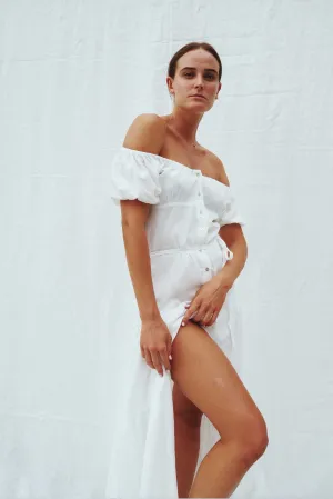 Isabella Off The Shoulder Dress White