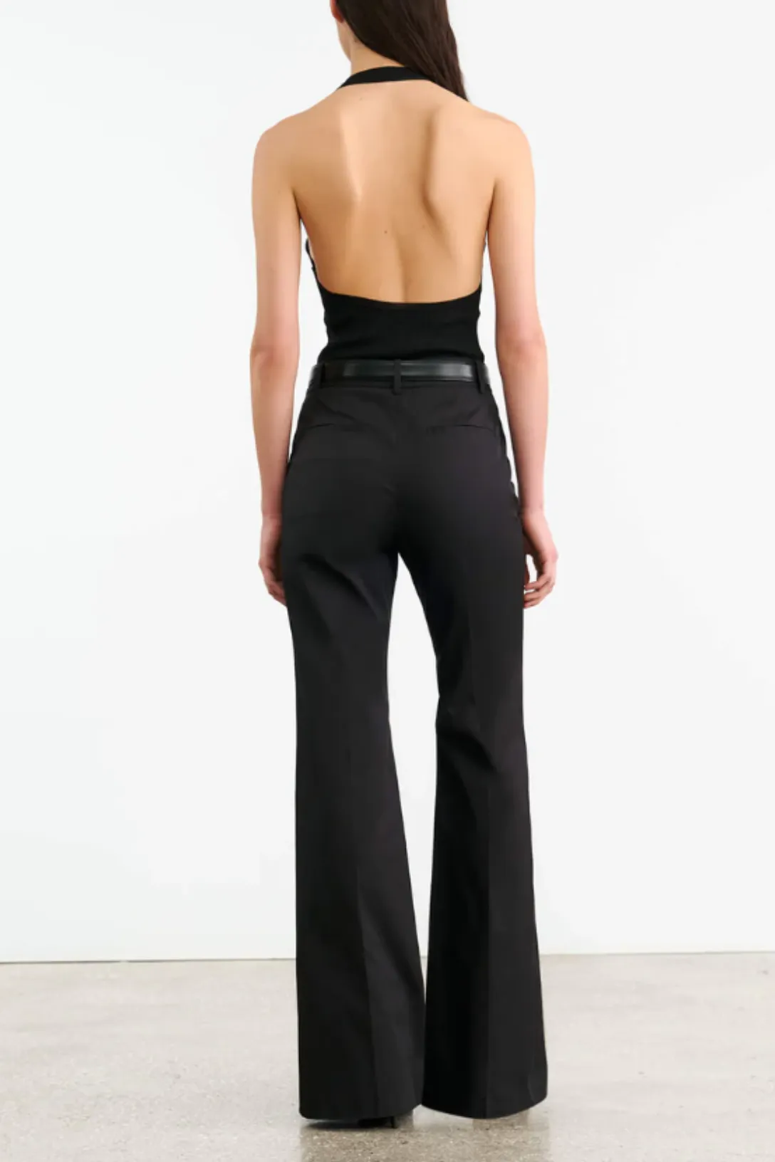 Ivey Silk Halter | Black