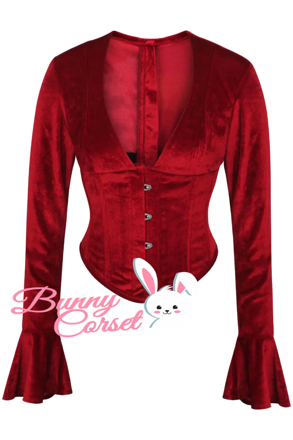 Janiela Maroon Corset Top