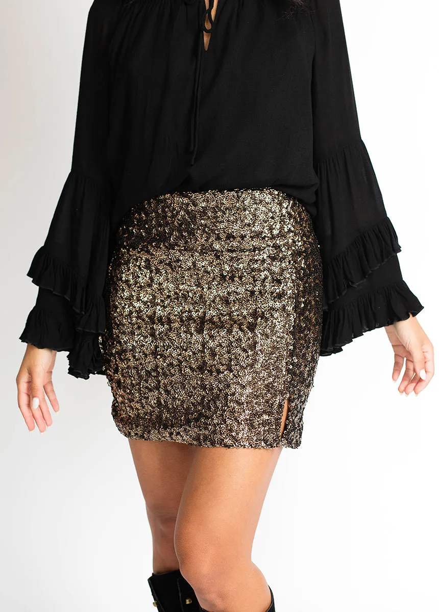 Jaycie Skirt in Bronze