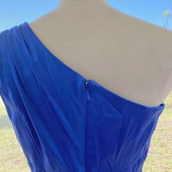 Jessica Simpson Women's One Shoulder Peplum Dress Blue NWT size 6
