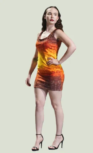 Jeweled  Sunrise Ombre Bodycon Dress