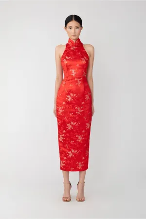 Jill Chinese Jacquard Pencil Dress