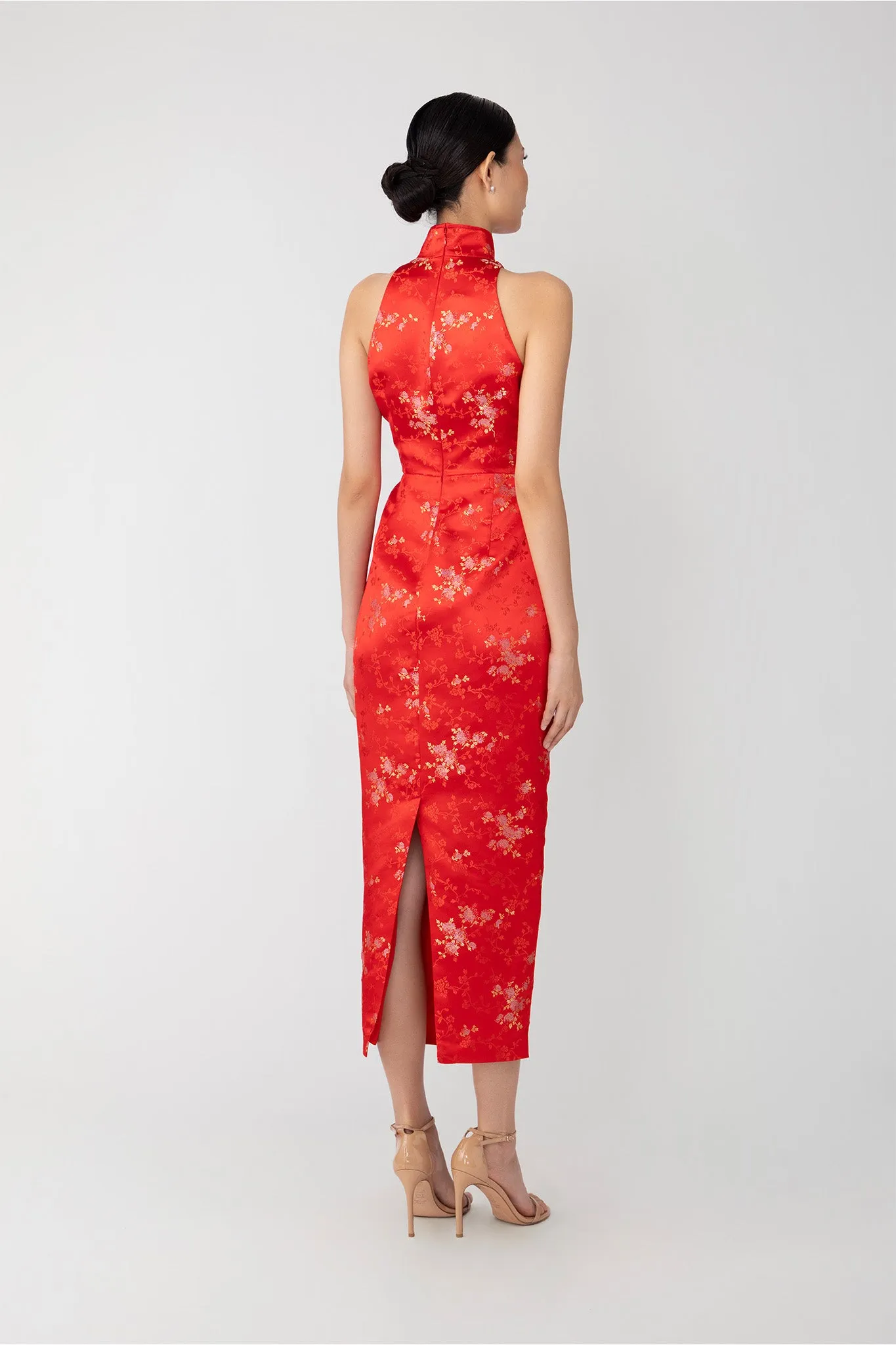 Jill Chinese Jacquard Pencil Dress