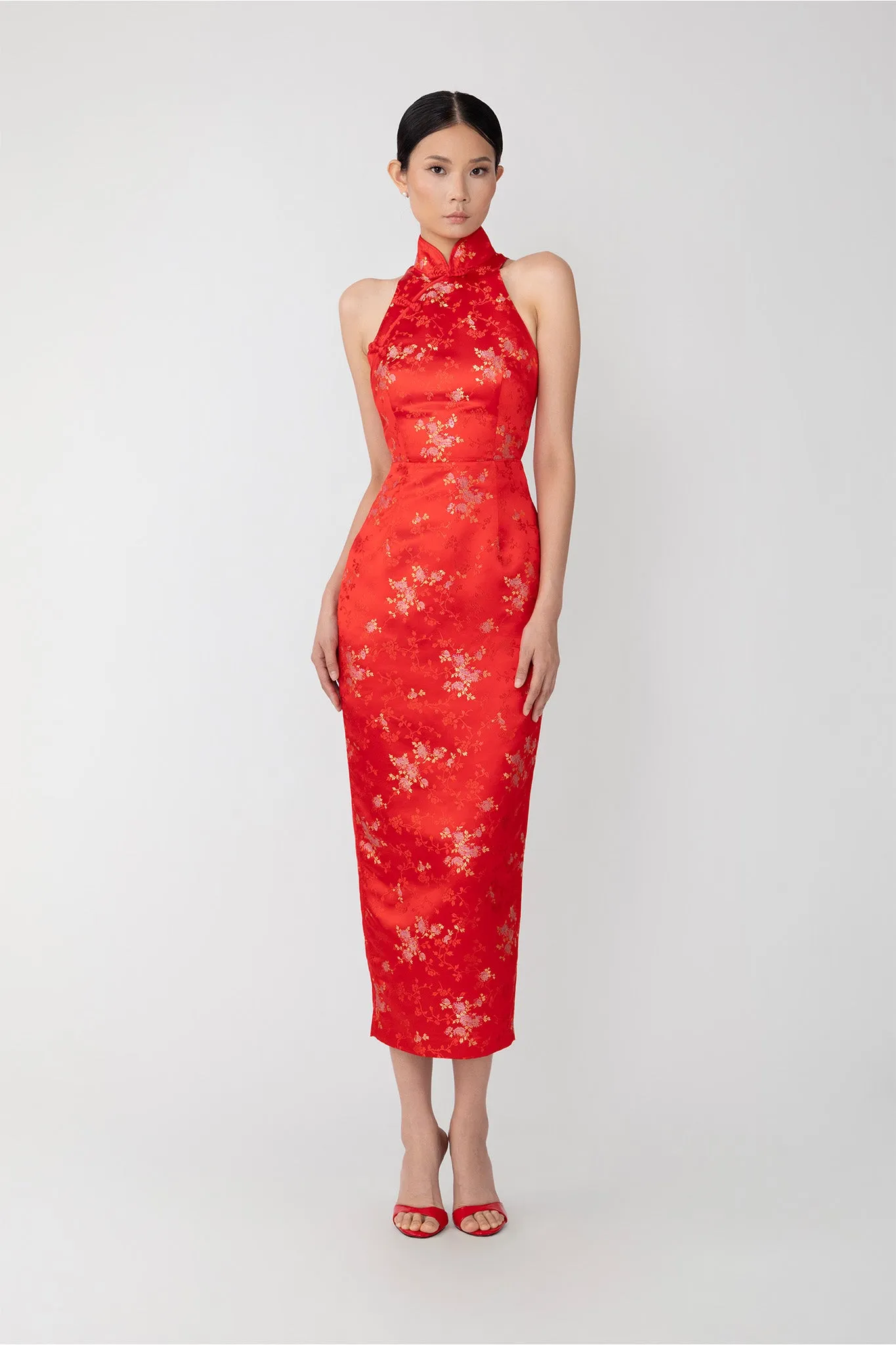 Jill Chinese Jacquard Pencil Dress