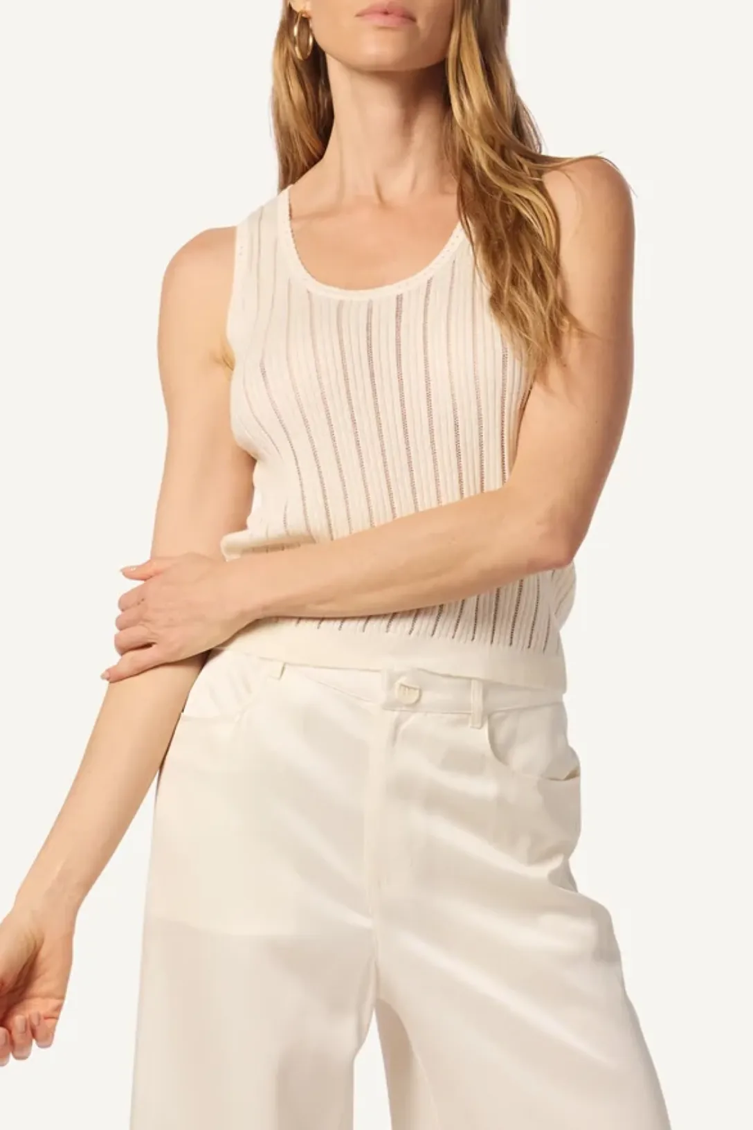 Juna Scoop Neck Tank | Gardenia