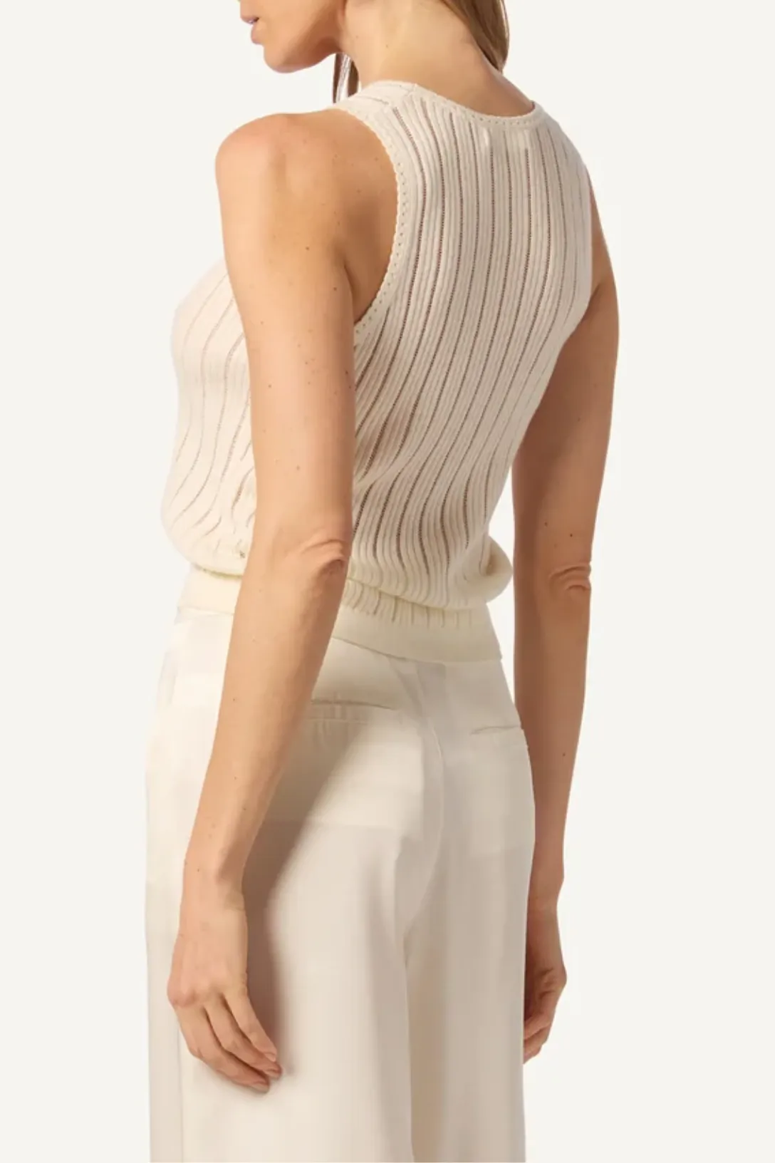 Juna Scoop Neck Tank | Gardenia