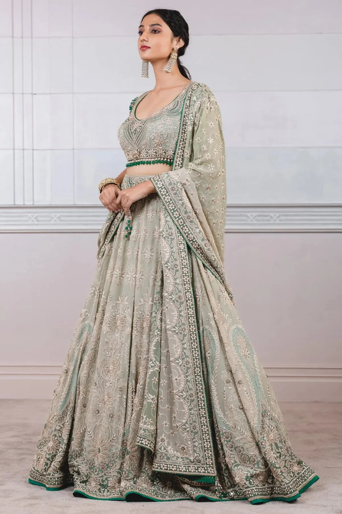 KALIDAR LEHNGA WITH MEHRAB MOTIFS