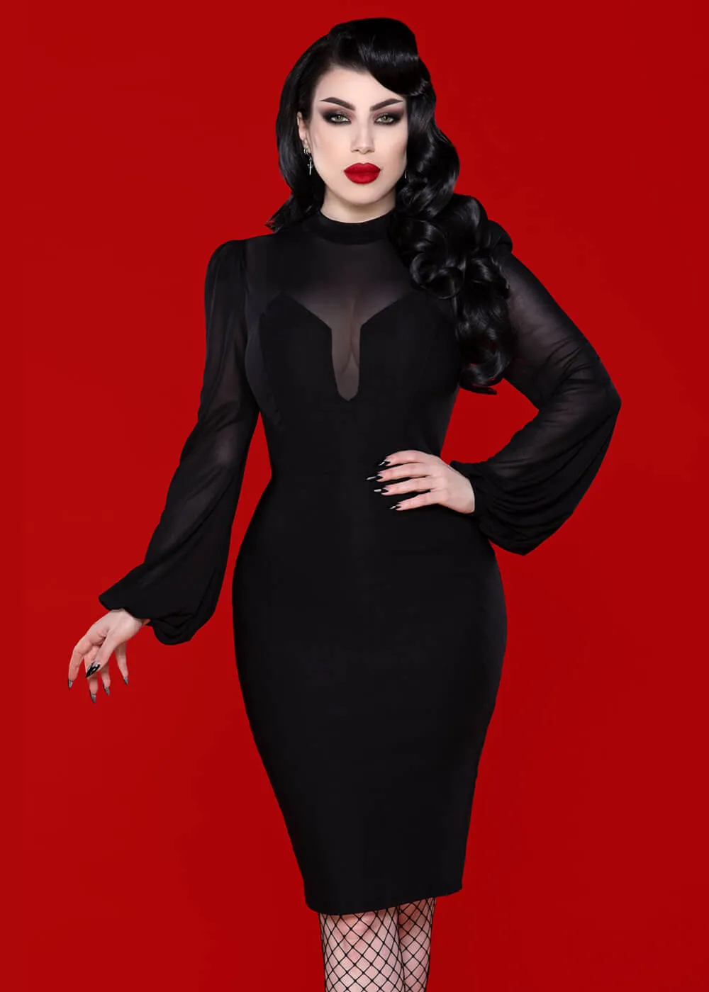 Katakomb Mistress Pencil Dress Black