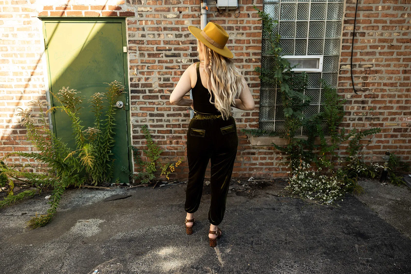 katelyn set in moody olive velvet