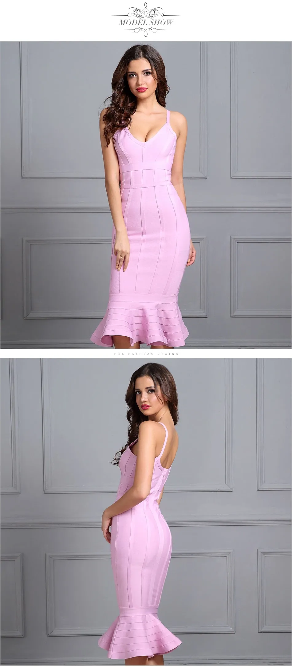 Kelly Kline Spaghetti Strap Mermaid Dress