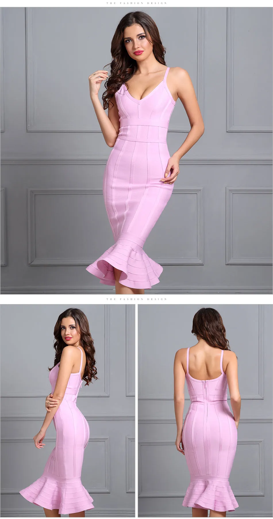 Kelly Kline Spaghetti Strap Mermaid Dress