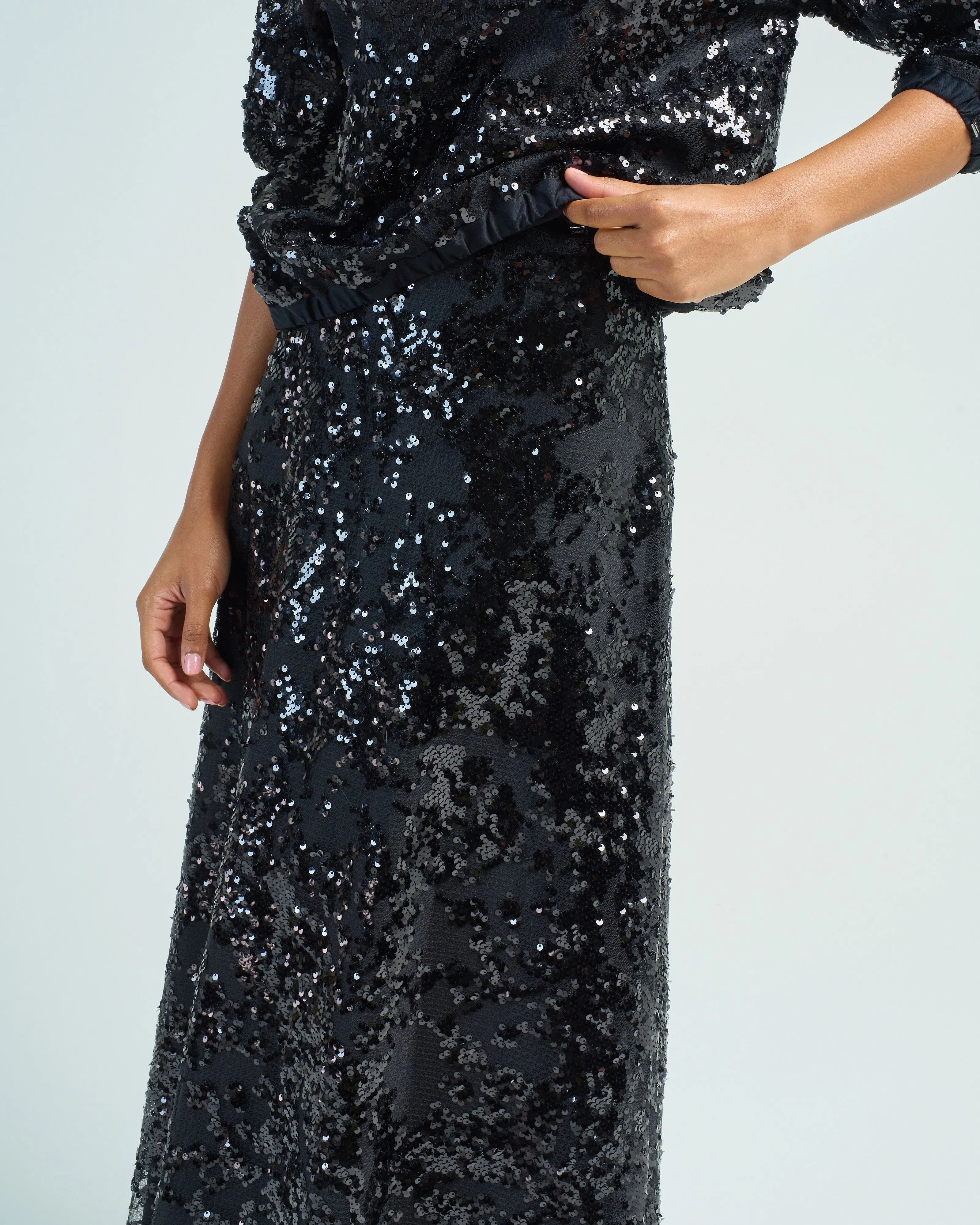 lace and sequin skirt