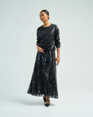 lace and sequin skirt