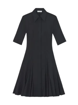 Lafayette 148 Peplum Shirtdress in Black
